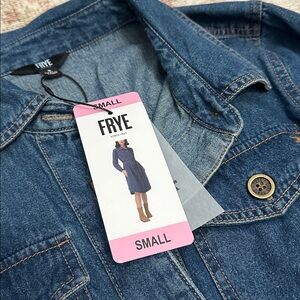Woman’s NWTs FRYE Denim Button Up Dress With Pockets